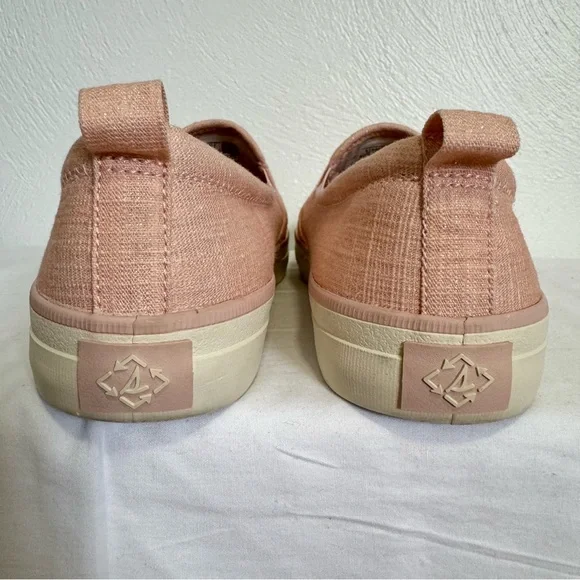 Sperry Women's Crest Twin Gore Shimmer Slip On Sneaker US 8.5 Pink Casual Preppy - Picture 4 of 8